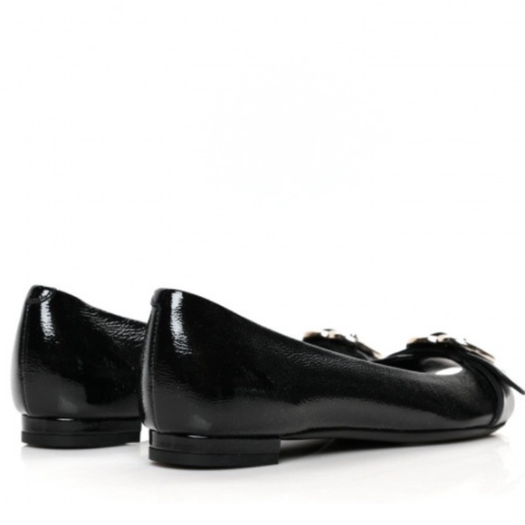 Gucci Black Flats with Silver Buckle - Picture 2 of 14